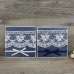 Lace  Card Handmade Invitation Dark Blue Wedding Invitation with Ribbon Bow